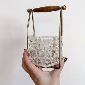 Glass coasters with holder